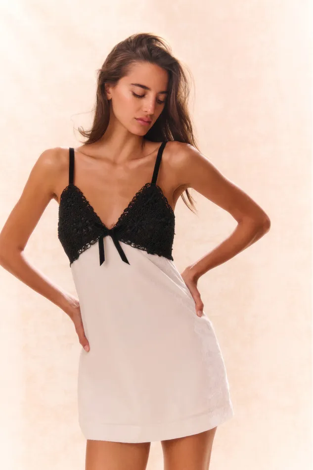 Women LoveShackFancy Dresses Ganette Velvet Mini Dress Cream