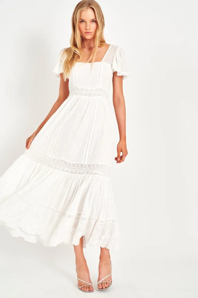 Women LoveShackFancy Dresses Norma Maxi Dress White