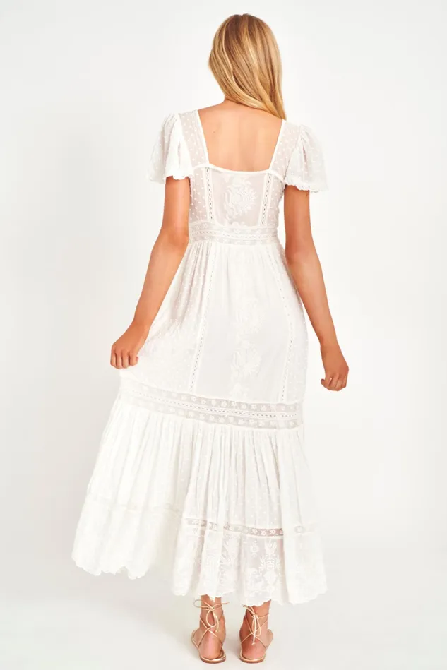Women LoveShackFancy Dresses Norma Maxi Dress White