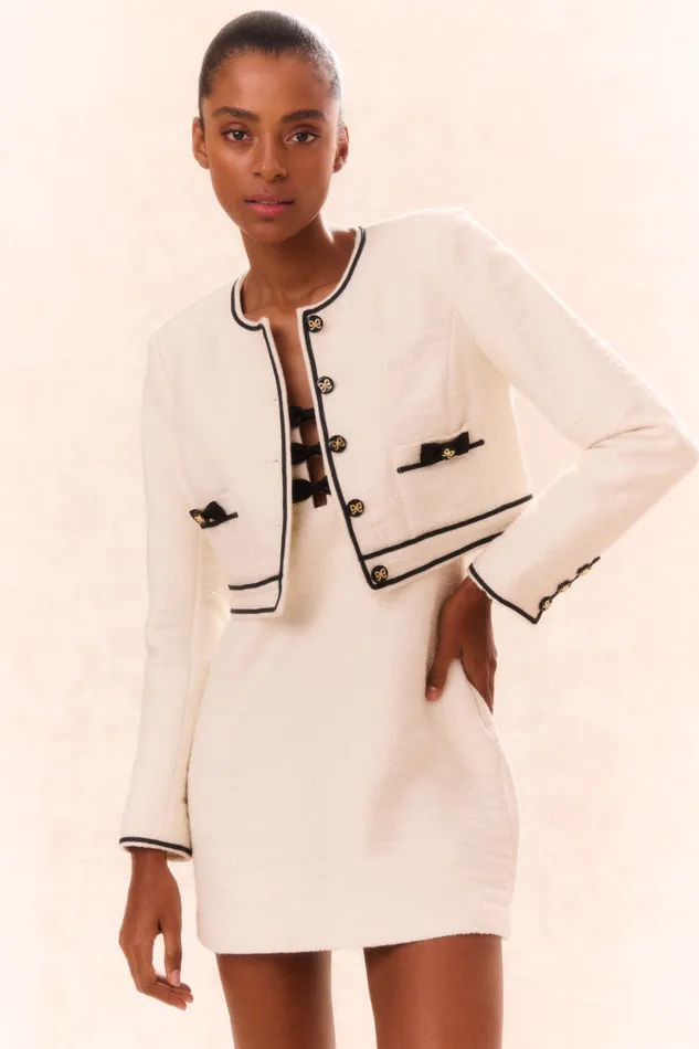 Women LoveShackFancy Jackets and Coats Talika Tweed Jacket Cream