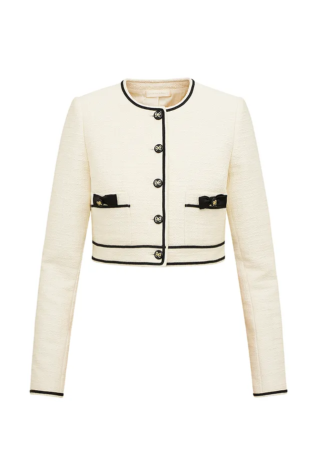 Women LoveShackFancy Jackets and Coats Talika Tweed Jacket Cream