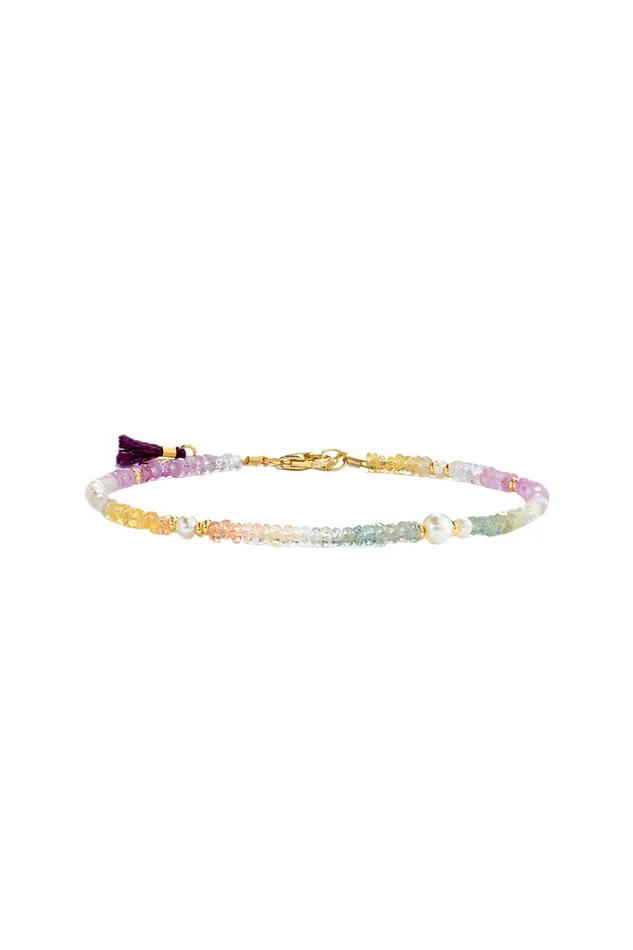 Women LoveShackFancy Jewelry Shashi Ella Gemstone Bracelet Multi
