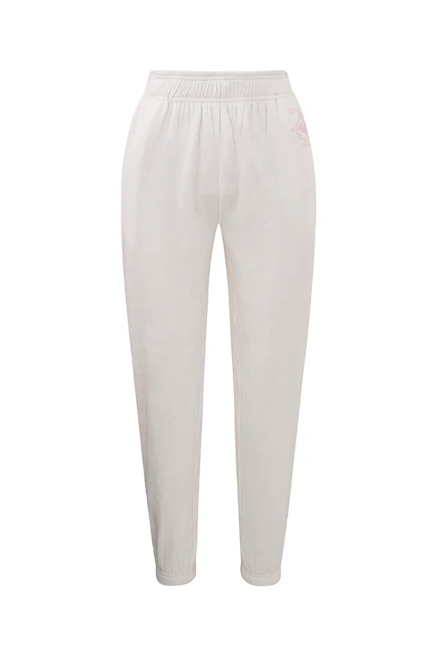 Women LoveShackFancy Tees and Fleece Malone Tennis Logo Sweatpant White