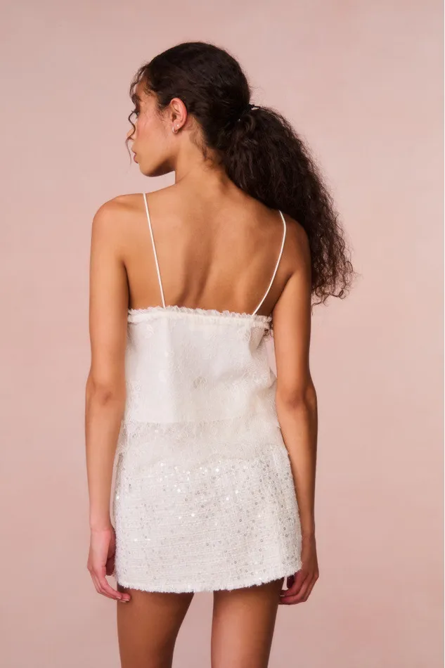 Women LoveShackFancy Tops Ferni Lace Cami Top Ivory