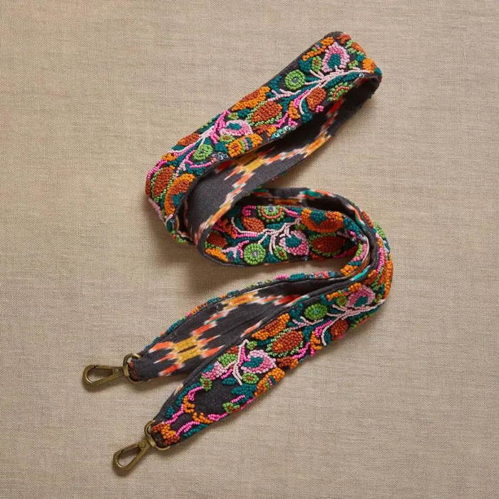 Women Lush Garden Beaded Bag Straps Black Sundance Catalog Handbags