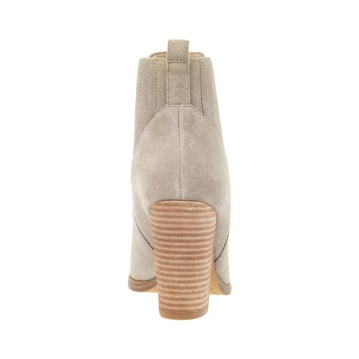 Women Marc Fisher Booties Alva Pointy Toe Bootie Light Natural Suede