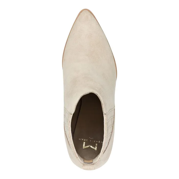 Women Marc Fisher Booties Alva Pointy Toe Bootie Light Natural Suede