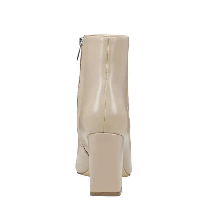 Women Marc Fisher Booties Yanara Heeled Bootie Natural Leather