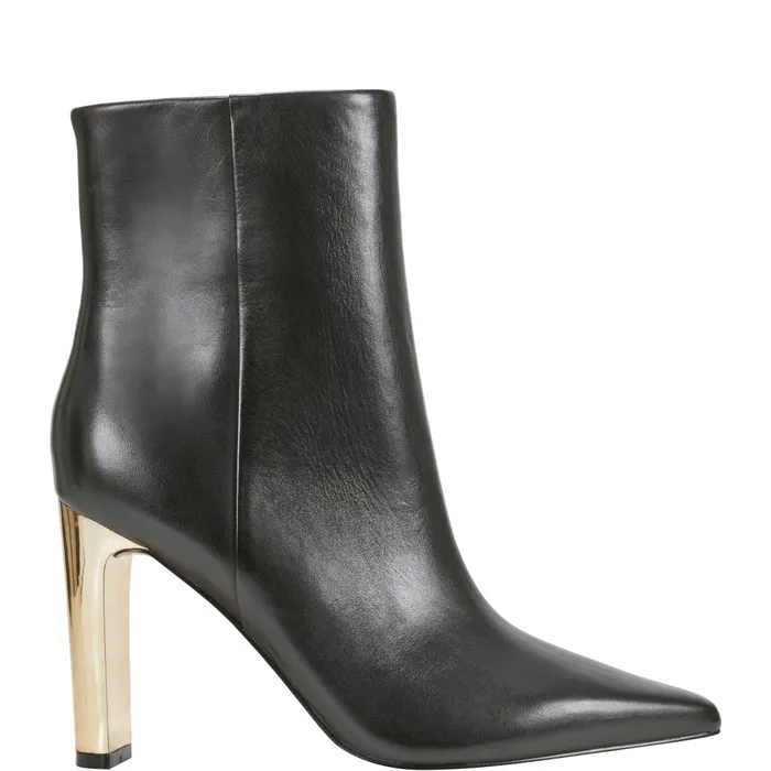 Women Marc Fisher Boots and Booties Talyna Dress Bootie Black Leather