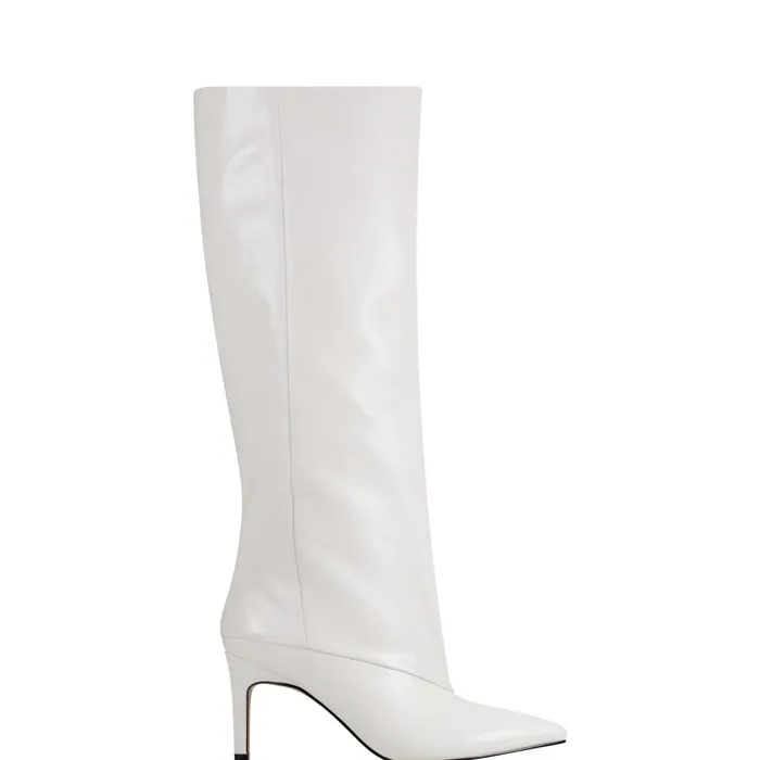 Women Marc Fisher Boots Gentle Dress Boot Ivory Leather