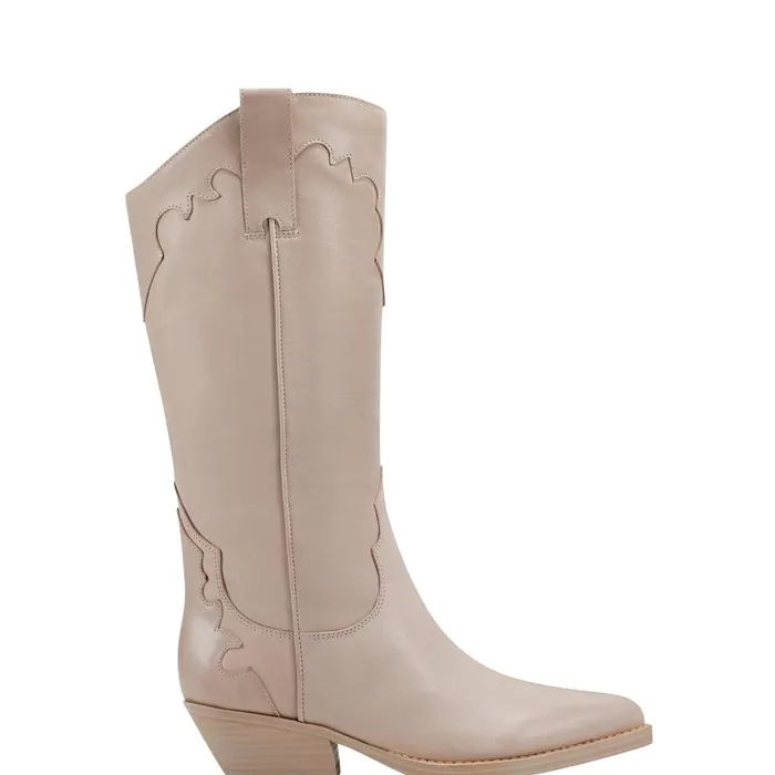 Women Marc Fisher Boots Hilaria Western Boot Taupe Leather