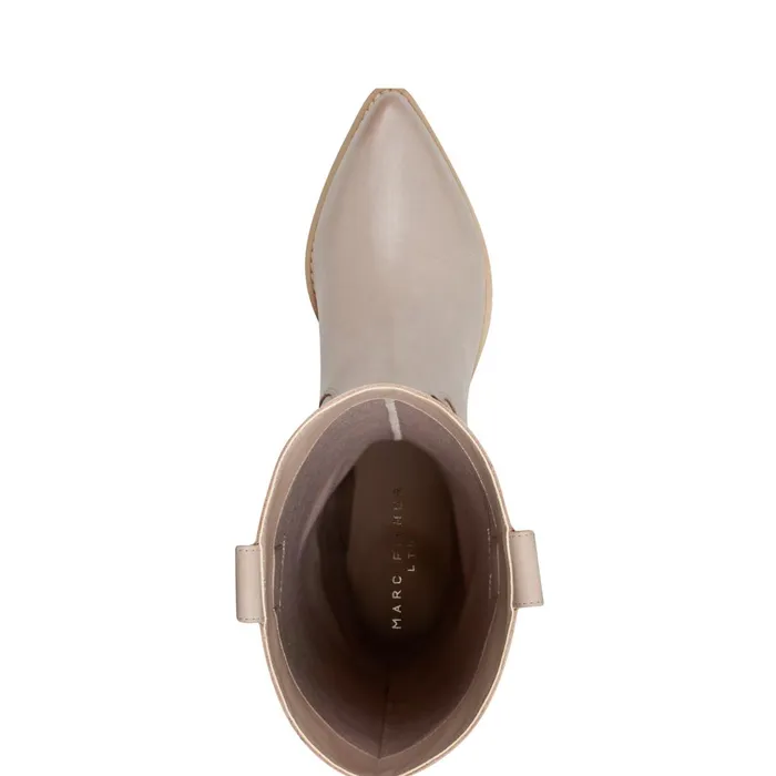 Women Marc Fisher Boots Hilaria Western Boot Taupe Leather
