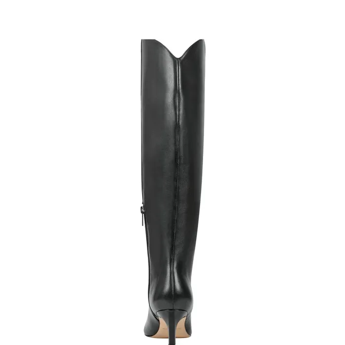 Women Marc Fisher Boots Quinnie Dress Boot Black Leather