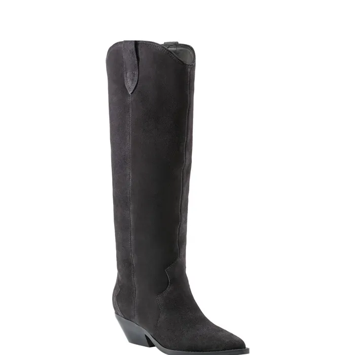 Women Marc Fisher Casual Boots Ander Western Boot Dark Blue Suede