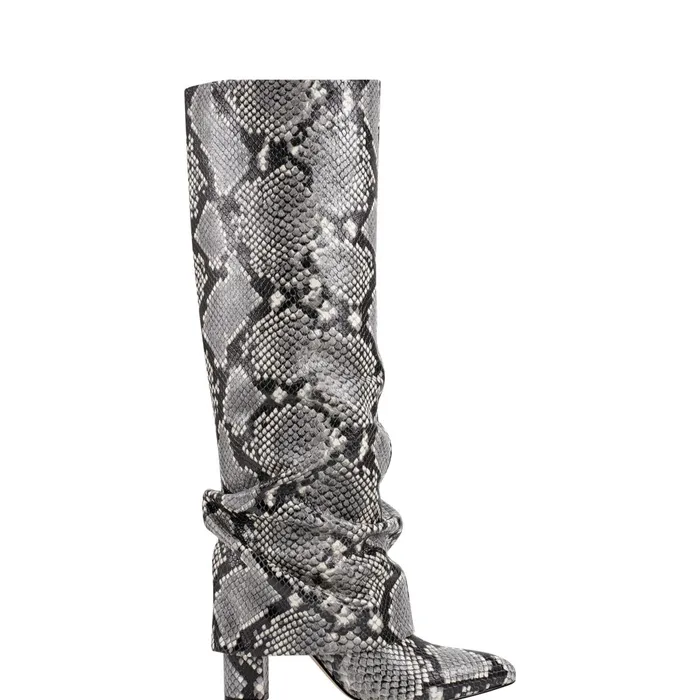 Women Marc Fisher Dress Boots Lalita Foldover Dress Boot Snake Print