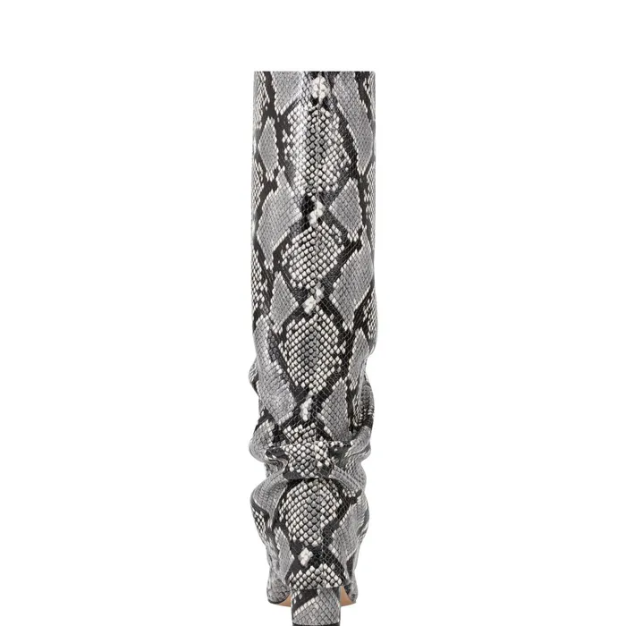 Women Marc Fisher Dress Boots Lalita Foldover Dress Boot Snake Print