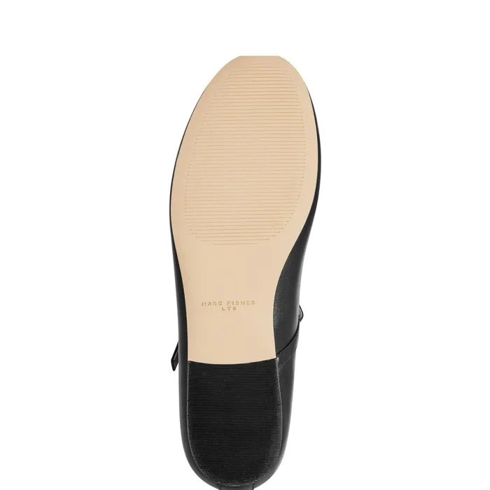 Women Marc Fisher Loafers and Flats Espina Ballet Flat Black Leather