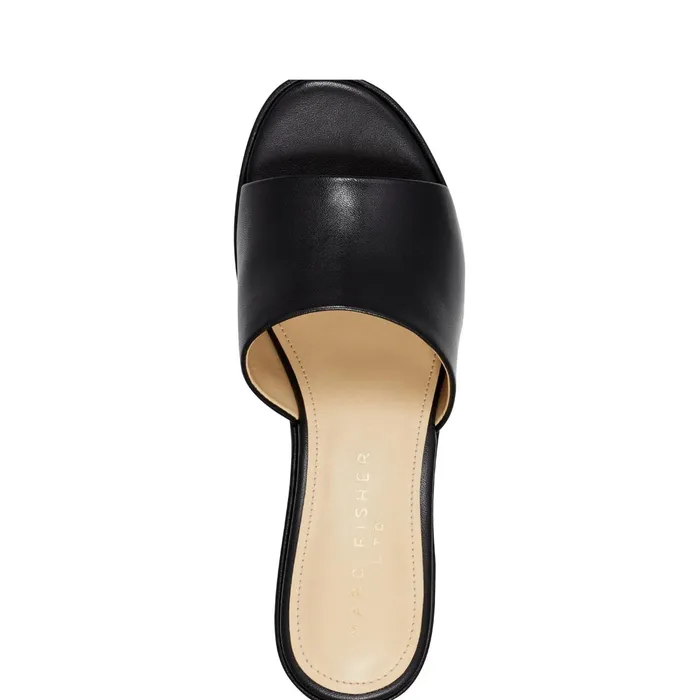 Women Marc Fisher Mules and Slides Forina Platform Slide Sandal Black