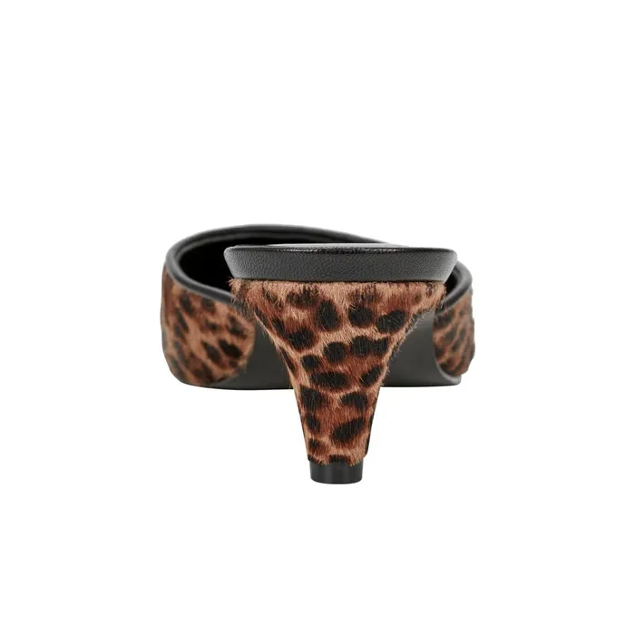 Women Marc Fisher Mules and Slides Rosaly Heeled Mule Leopard