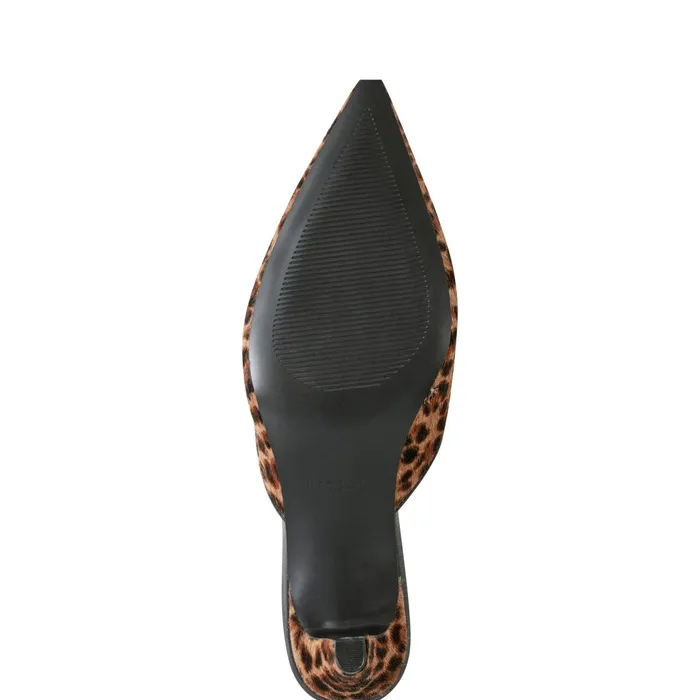 Women Marc Fisher Mules and Slides Rosaly Heeled Mule Leopard