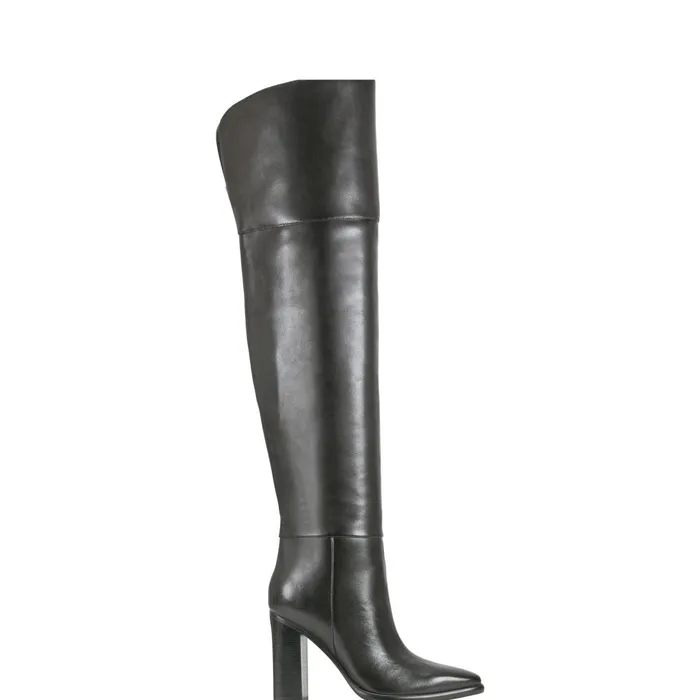 Women Marc Fisher OTK Boots Lasli Over The Knee Boot Black Leather