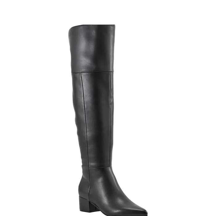 Women Marc Fisher OTK Boots Lottie Over The Knee Boot Smooth Black