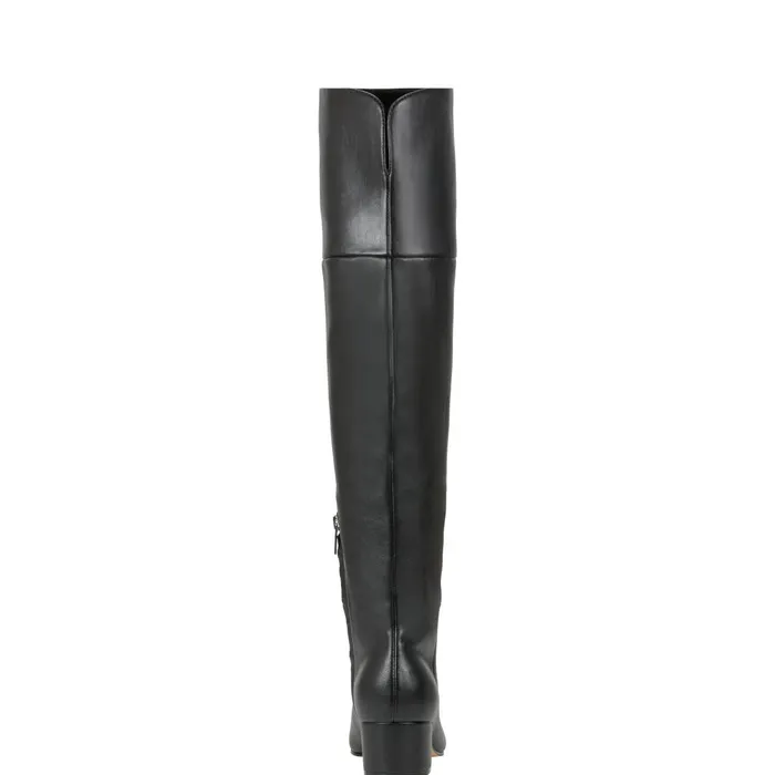 Women Marc Fisher OTK Boots Lottie Over The Knee Boot Smooth Black