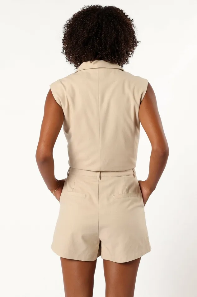 Women Matching Sets Petal and Pup Cora Shorts Taupe