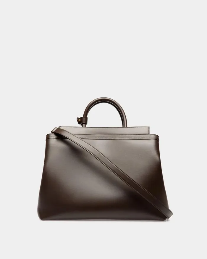 WomenMen Bally Tote Bags Deco Tote Bag In Ebano Leather Brown WomenMen Bally Tote Bags Deco Tote Bag In Ebano Leather Brown