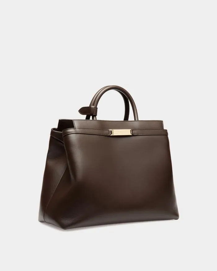 WomenMen Bally Tote Bags Deco Tote Bag In Ebano Leather Brown WomenMen Bally Tote Bags Deco Tote Bag In Ebano Leather Brown