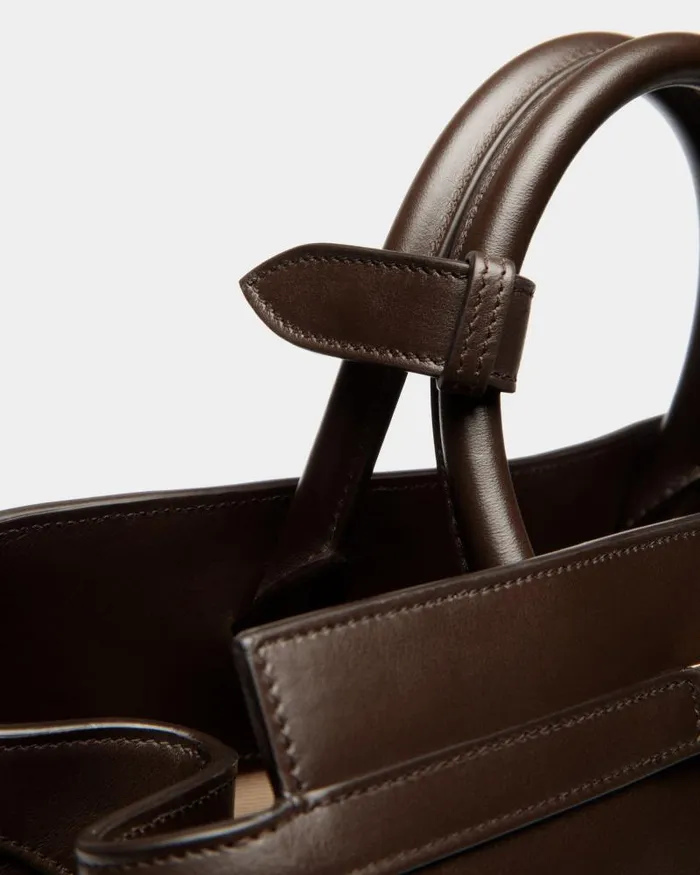 WomenMen Bally Tote Bags Deco Tote Bag In Ebano Leather Brown WomenMen Bally Tote Bags Deco Tote Bag In Ebano Leather Brown