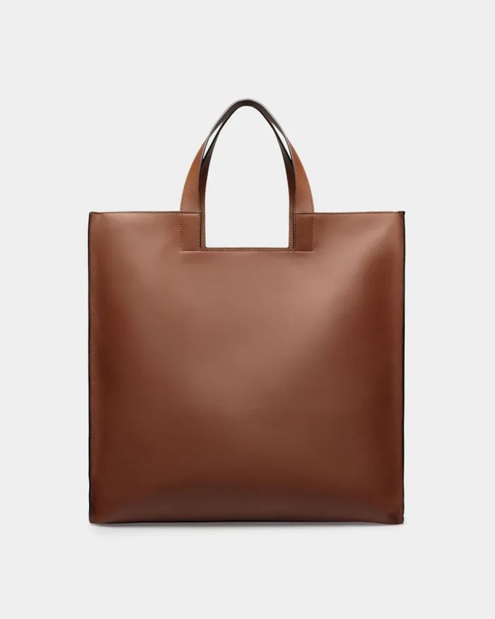 WomenMen Bally Tote Bags Easy Bally Tote In Brown Leather Brown WomenMen Bally Tote Bags Easy Bally Tote In Brown Leather Brown