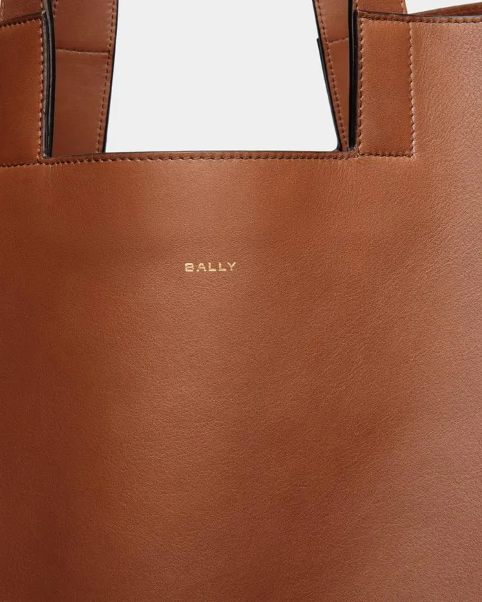 WomenMen Bally Tote Bags Easy Bally Tote In Brown Leather Brown WomenMen Bally Tote Bags Easy Bally Tote In Brown Leather Brown