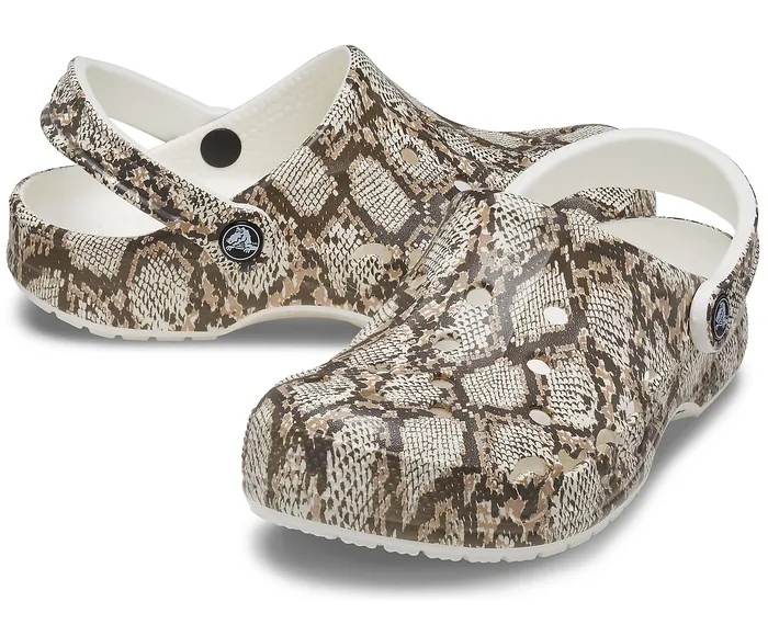 WomenMen Crocs Baya Seasonal Printed Clog Oyster Mushroom Clogs