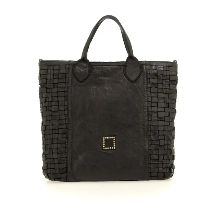 WomenMen Edera Black Campomaggi ShoppersTote Bags WomenMen Edera Black Campomaggi ShoppersTote Bags