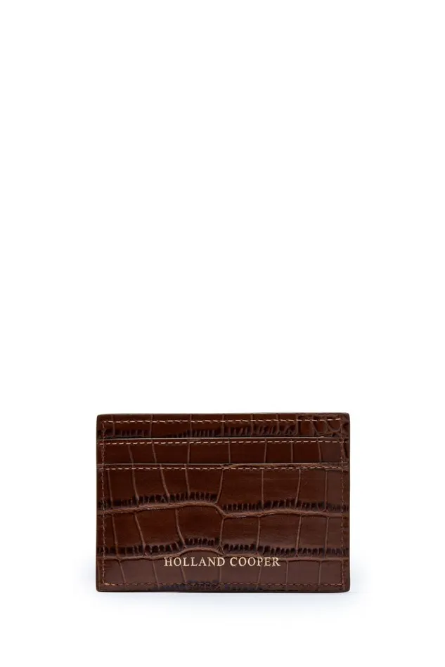 WomenMen Small Leather Goods Holland Cooper Chelsea Card Holder Tan Croc WomenMen Small Leather Goods Holland Cooper Chelsea Card Holder Tan Croc