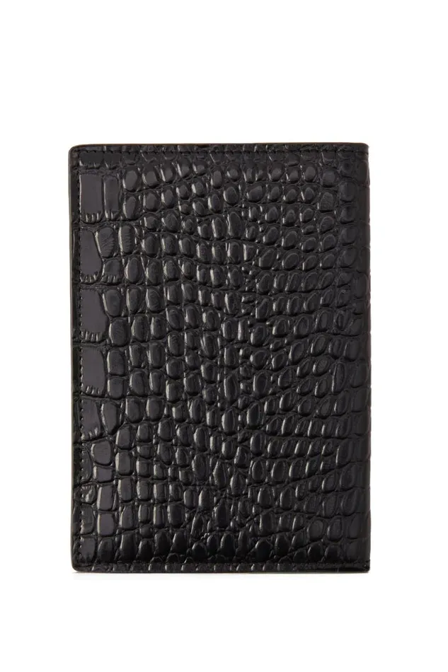 WomenMen Small Leather Goods Holland Cooper Chelsea Passport Holder Black Croc