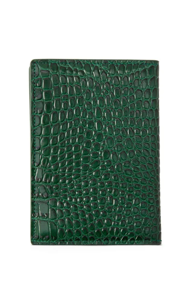 WomenMen Small Leather Goods Holland Cooper Chelsea Passport Holder Emerald Croc