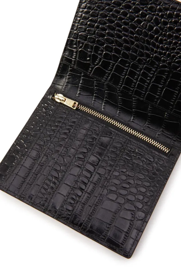 WomenMen Small Leather Goods Holland Cooper Chelsea Wallet Black Croc WomenMen Small Leather Goods Holland Cooper Chelsea Wallet Black Croc