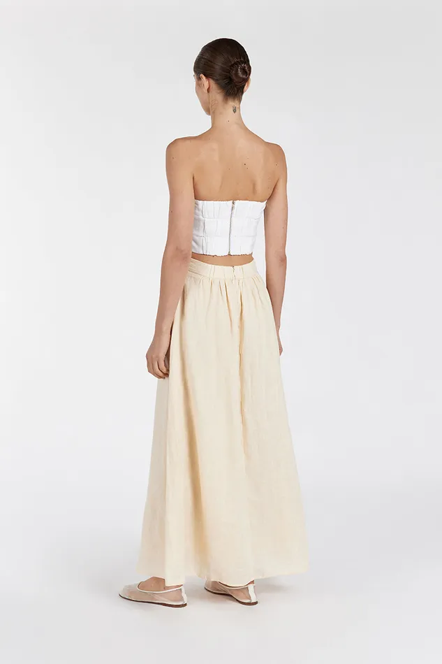 Women Midi DISSH GEMIMA LEMON LINEN MIDI SKIRT