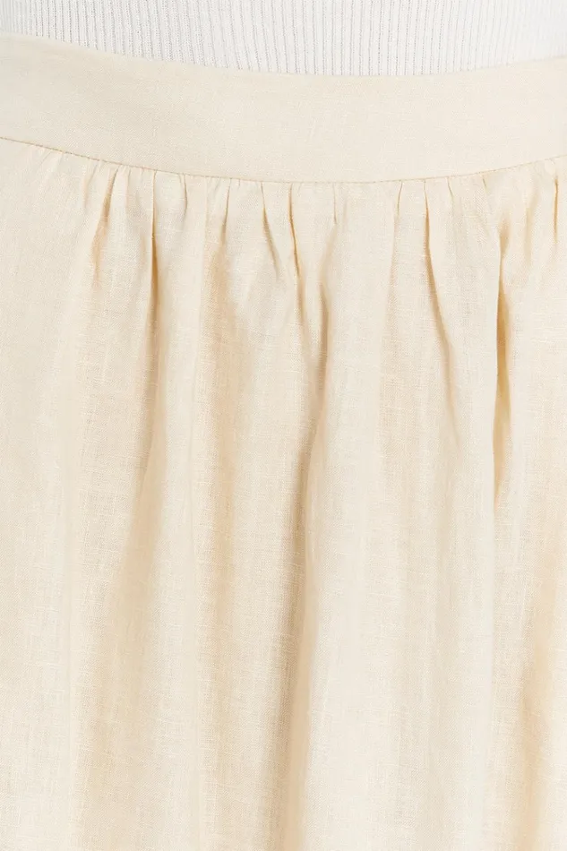 Women Midi DISSH GEMIMA LEMON LINEN MIDI SKIRT