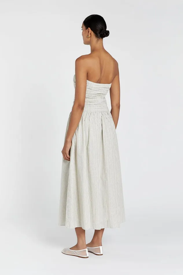 Women Midi Dresses DISSH AYLA CREAM STRIPE MIDI DRESS