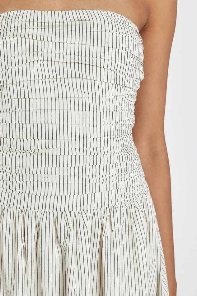 Women Midi Dresses DISSH AYLA CREAM STRIPE MIDI DRESS