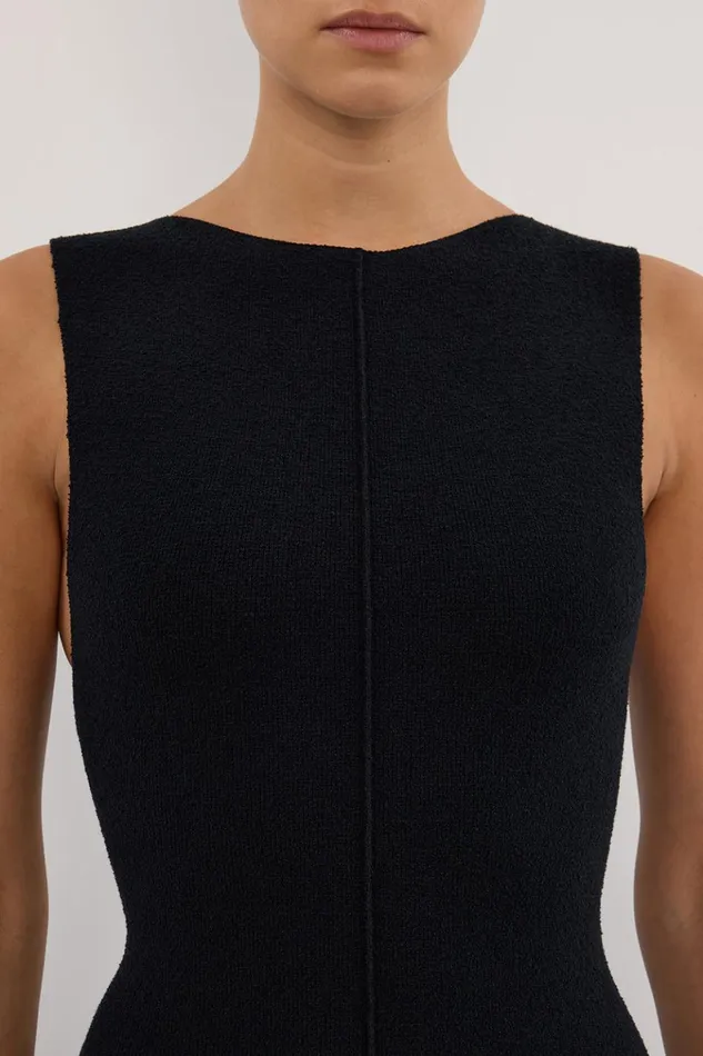 Women Midi Dresses DISSH OWEN BLACK CREPE KNIT DRESS