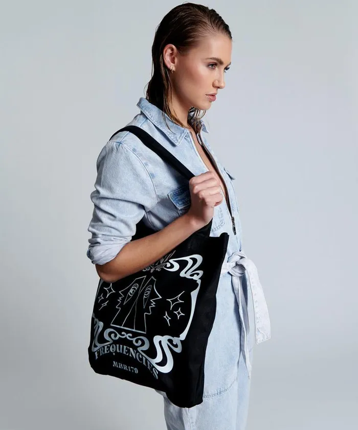 Women MIND FREQUENCIES MOBLACK TOTE BAG One Teaspoon Bags Women MIND FREQUENCIES MOBLACK TOTE BAG One Teaspoon Bags