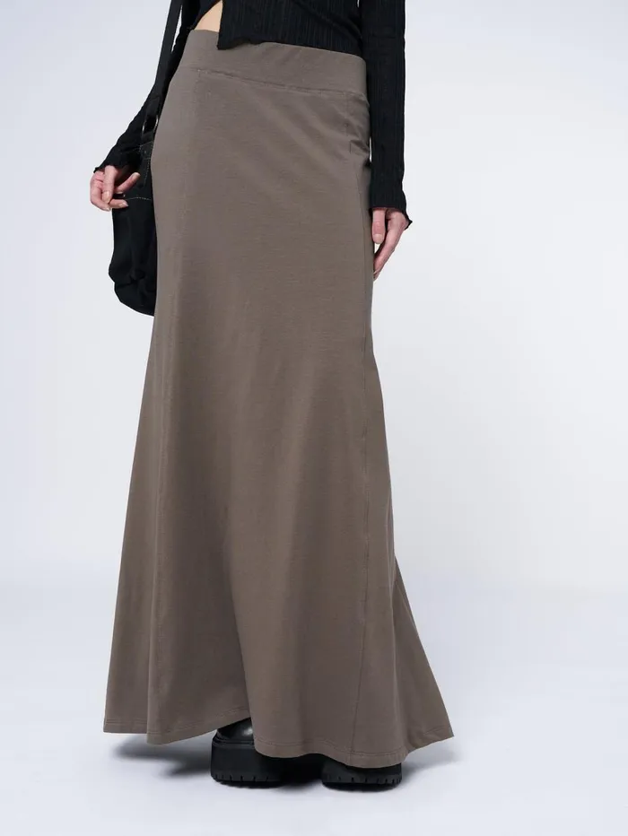 Women Minga London Bottoms Aria Green Lined Maxi Skirt