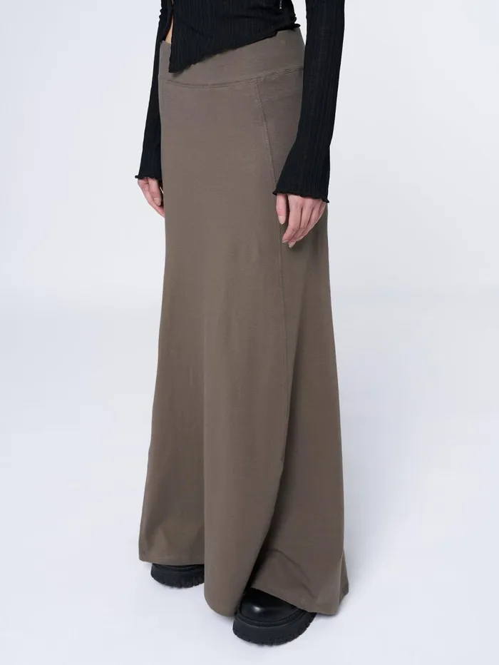 Women Minga London Bottoms Aria Green Lined Maxi Skirt