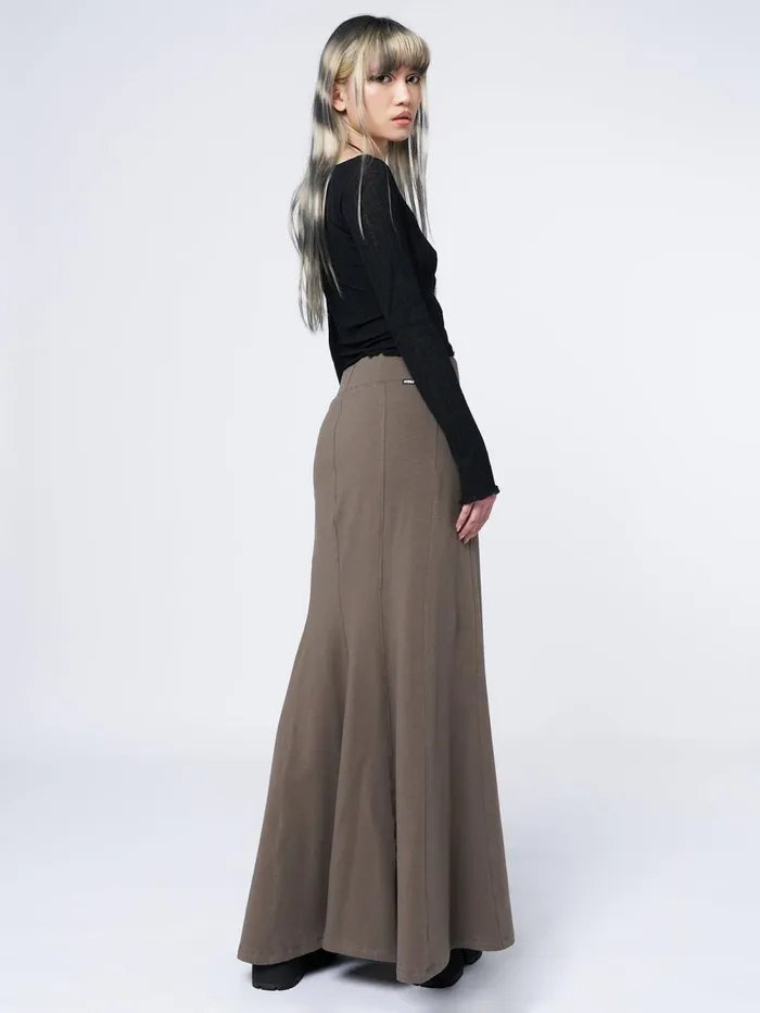 Women Minga London Bottoms Aria Green Lined Maxi Skirt