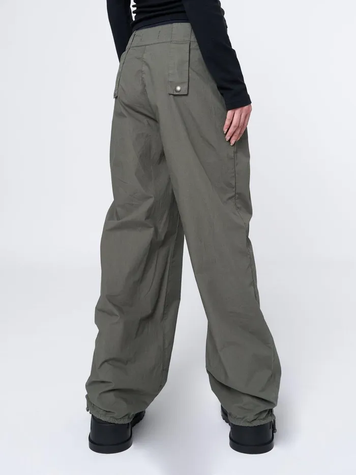 Women Minga London Bottoms Bea Green Ruched Front Pants