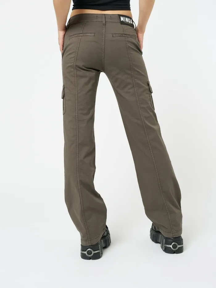 Women Minga London Bottoms Eve Brown Y2K Cargo Pants